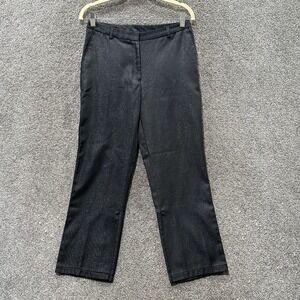 VTG 90's Express Trouser‎ Pants Women 7/8 Gray Mid Rise Office